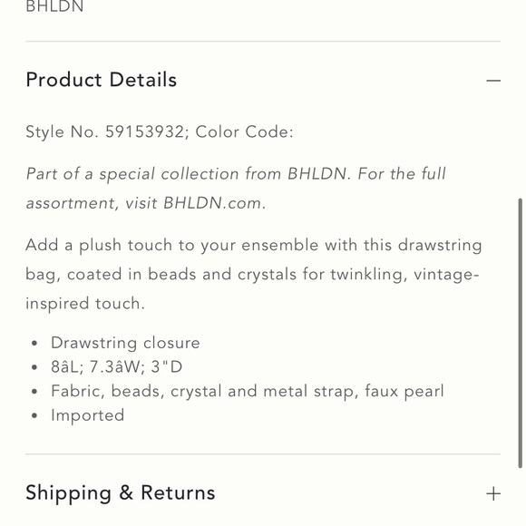 BHLDN Stevie bag purse new without tags - Picture 2 of 9